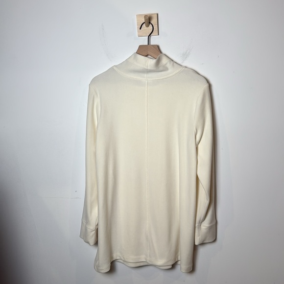 J.Jill Fit Womens Microfleece Turtleneck Tunic Sweatshirt in Cream size L - Picture 8 of 10